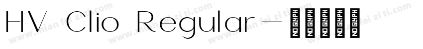 HV Clio Regular字体转换